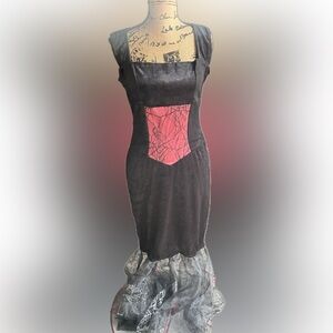 Elegant Black and Red Dress